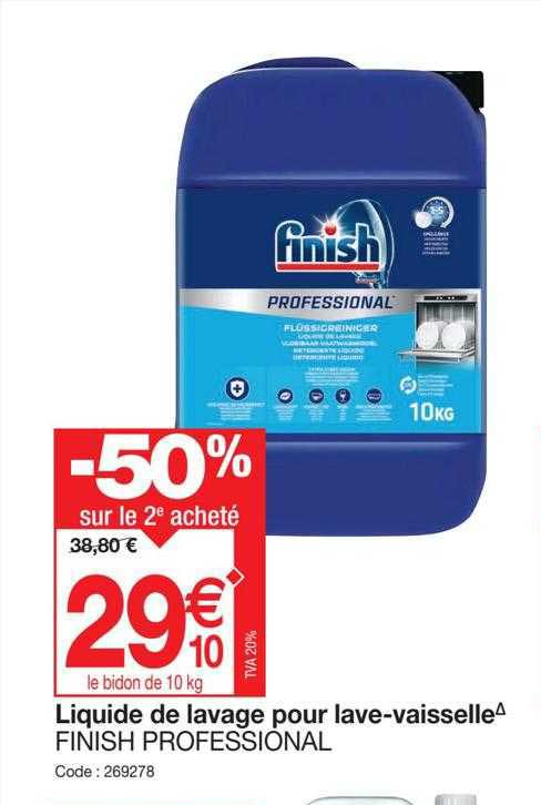 liquide de lavage pour lave-vaisselle finish professional