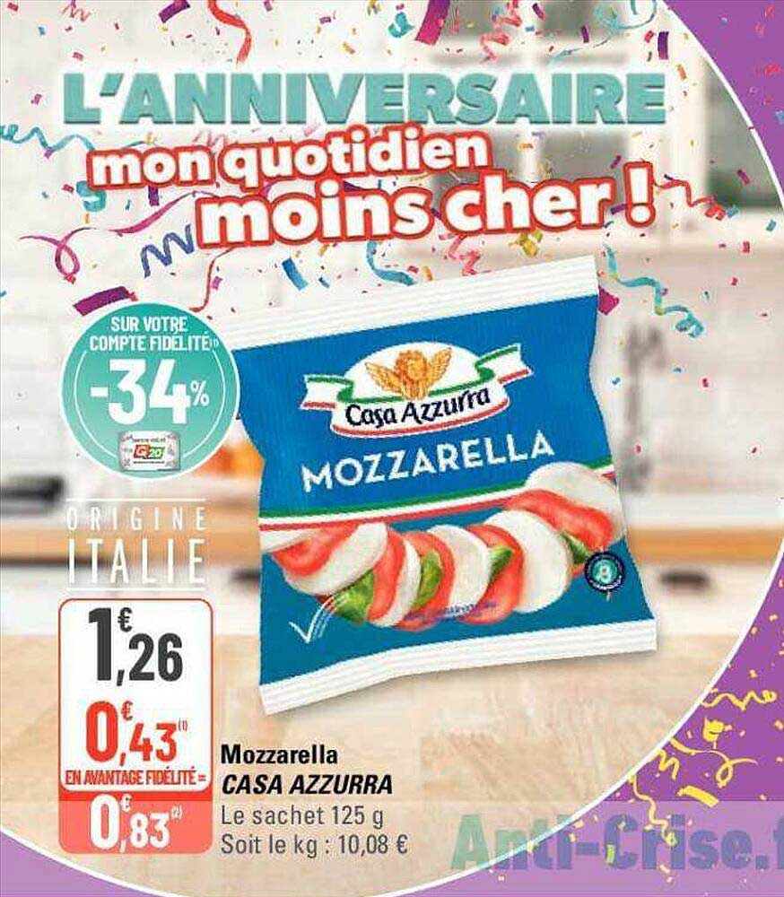 mozzarella casa azzurra