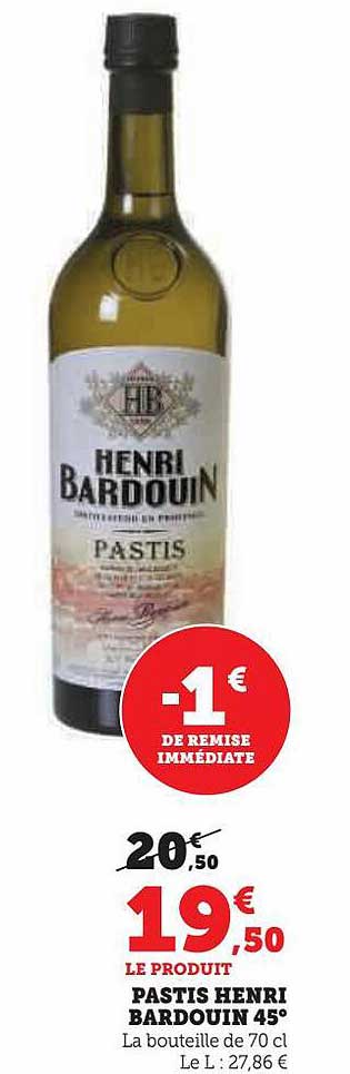 pastis henri bardouin 45°