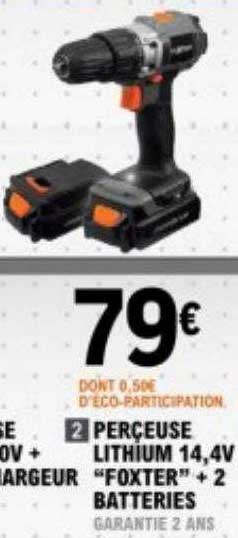 perceuse lithium 14,4v "foxter" + 2 batteries