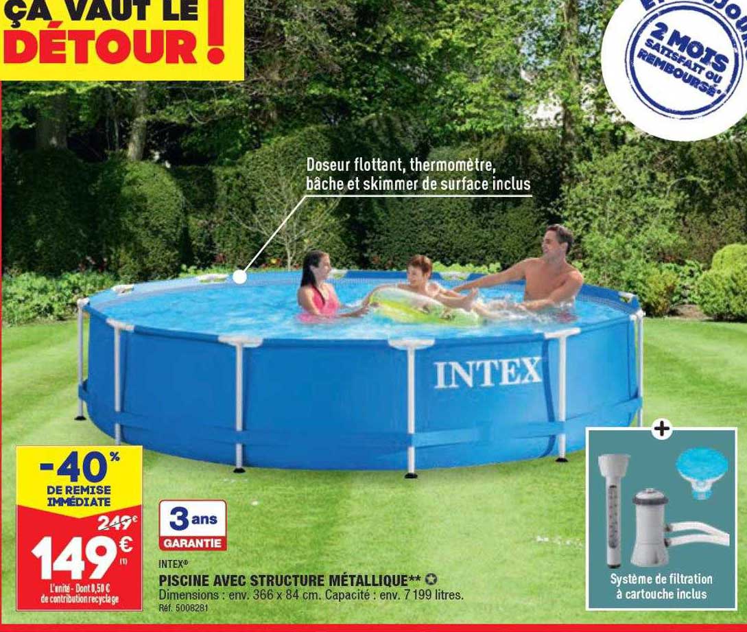 Piscine Avec Structure Métallique Intex