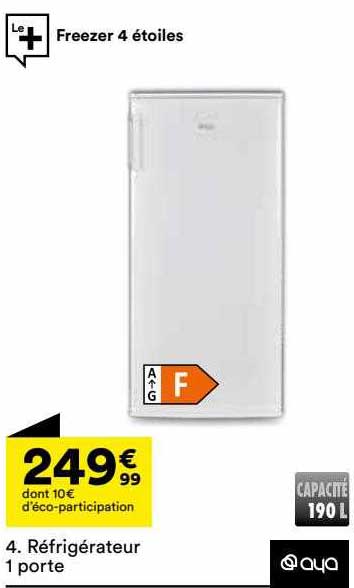 Réfrigérateur 1 Porte Aya