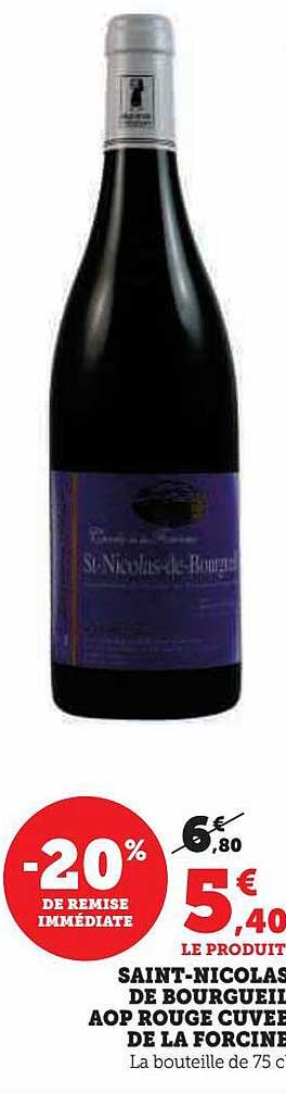 saint-nicolas de bourgueil aop rouge cuvée de la forcine