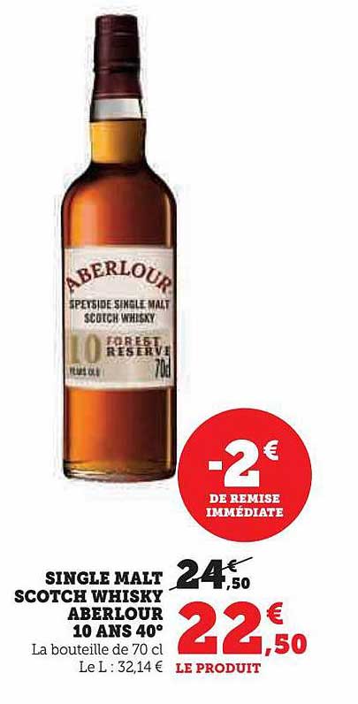 single malt scotch whisky aberlour 10 ans 40°