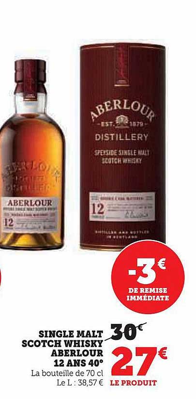 single malt scotch whisky aberlour 12 ans 40°