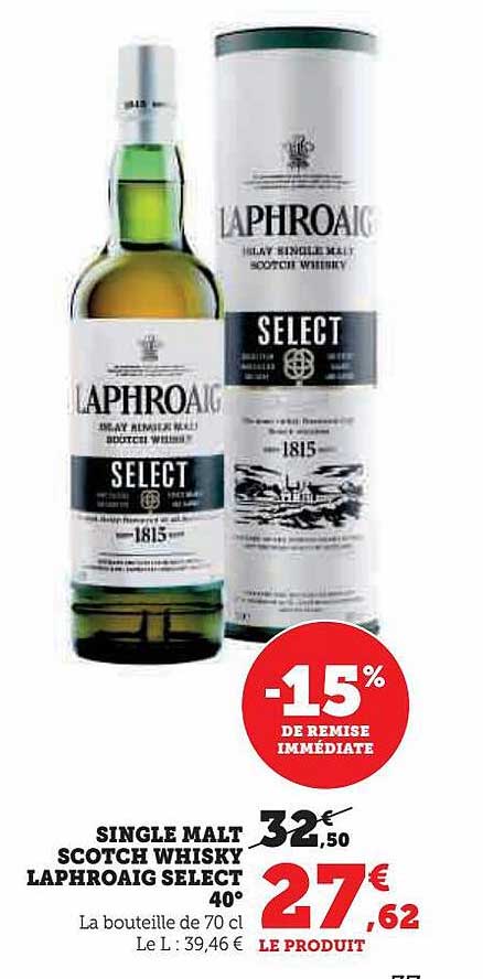 single malt scotch whisky laphroaig select 40°