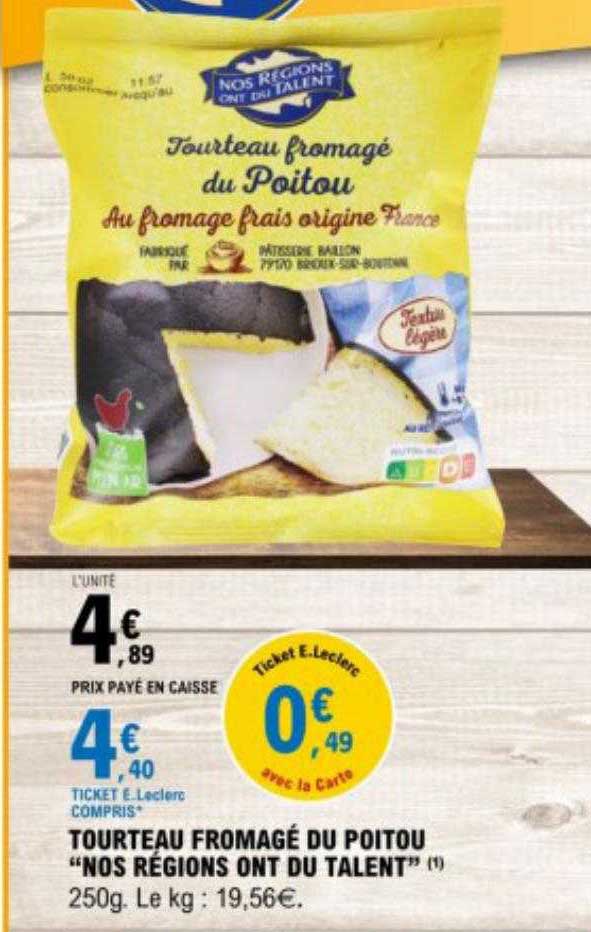 tourteau fromagé du poitou "nos régions ont du talent"