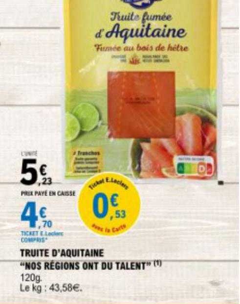 truite d'aquitaine "nos régions ont du talent"