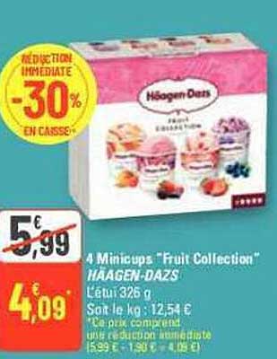 4 minicups "fruit collection" häagen-dazs