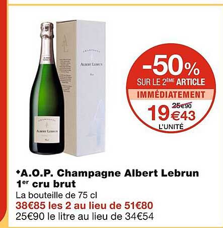 a.o.p. champagne albert lebrun 1er cru brut