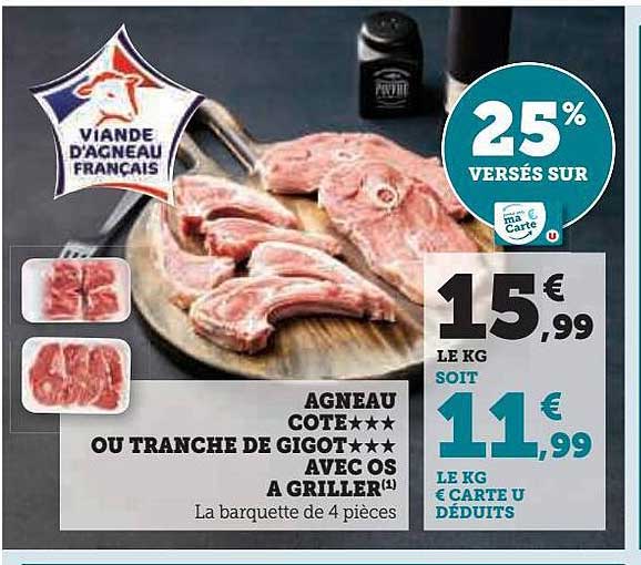 agneau côte***ou tranche de gigot***avec os à griller