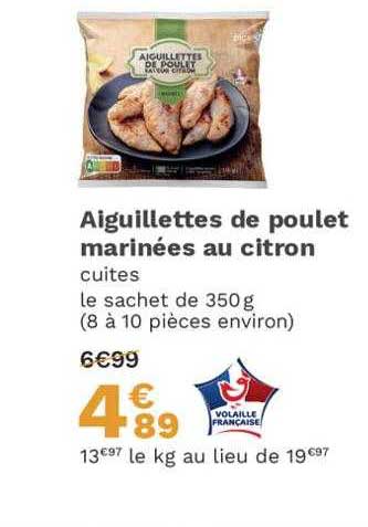 Aiguillettes De Poulet Marinées Au Citron