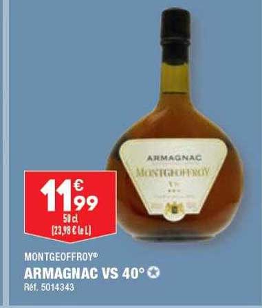 Armagnac Vs 40° Montgeoffroy