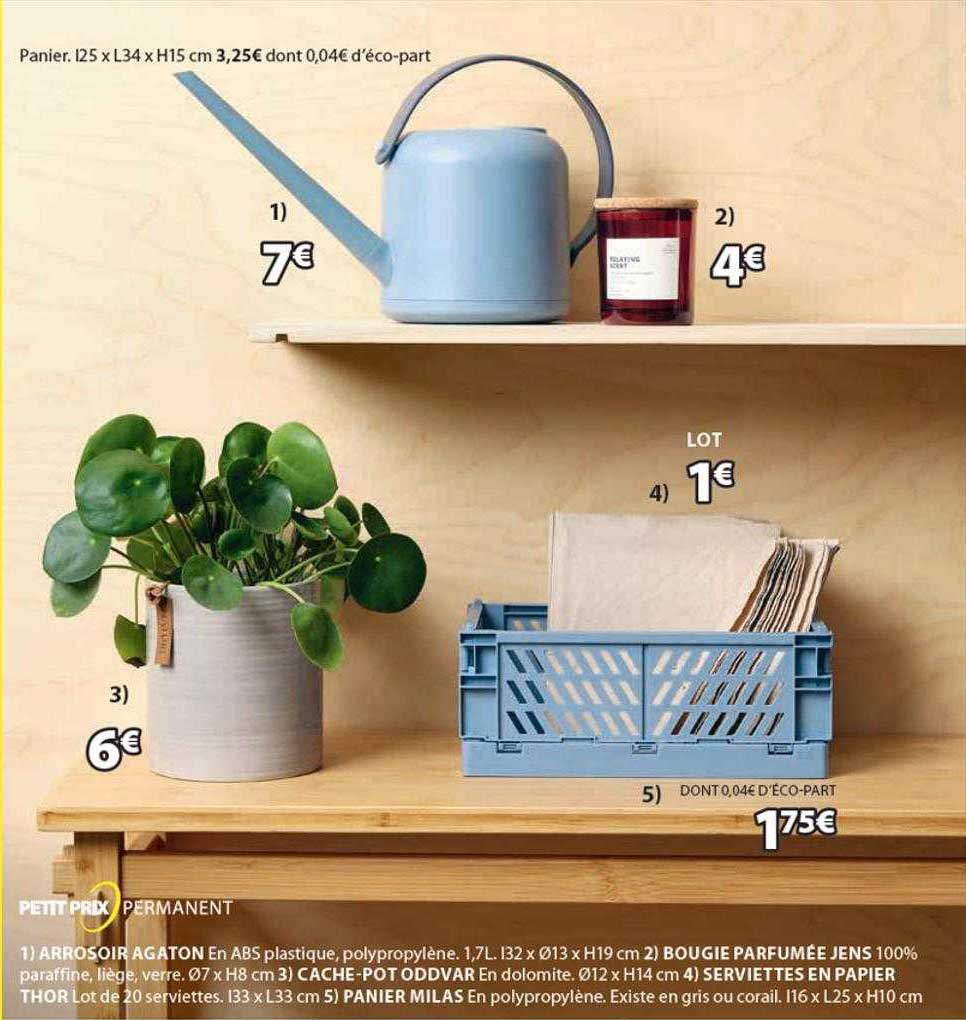 Arrosoir Agaton, Bougie Parfumée Jens, Cache-pot Oddvar, Serviettes En Papier Thor, Panier Milas