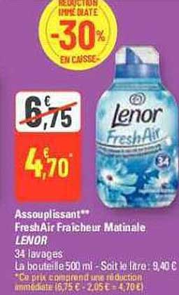Assouplissant Fresh Air Fraîcheur Matinale Lenor
