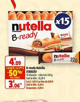 b-ready nutella ferrero
