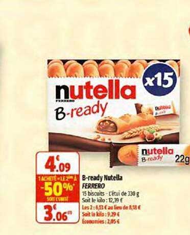 b-ready nutella ferrero