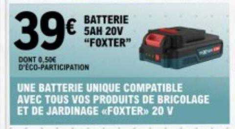 batterie 5Ah 20v "foxter"