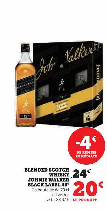 blended scotch whisky Johnnie walker black label 40°