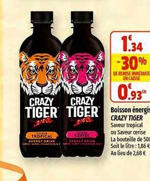 boisson énergisant crazy tiger