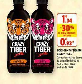 boisson énergisante crazy tiger
