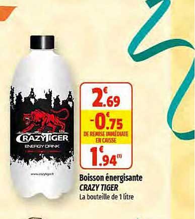 boisson énergisante crazy tiger