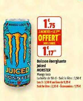 boisson énergisante juiced Monster