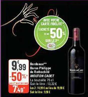 bordeaux baron philippe de rothschild mouton cadet