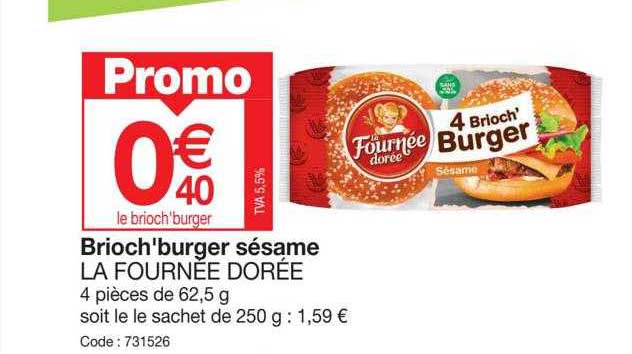 brioch'burger sésame la fournée dorée
