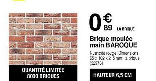 brique moulée main baroque