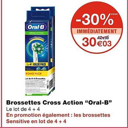 brossettes cross action "oral-b"