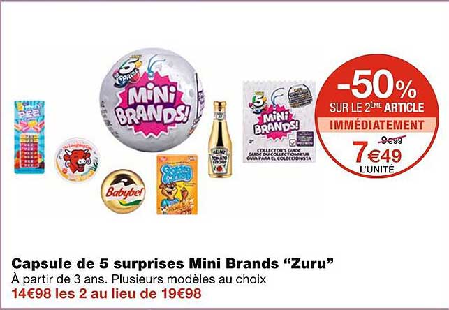 capsule de 5 surprises mini brands "zuru"