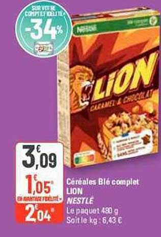 Céréales Blé Complet Lion Nestlé