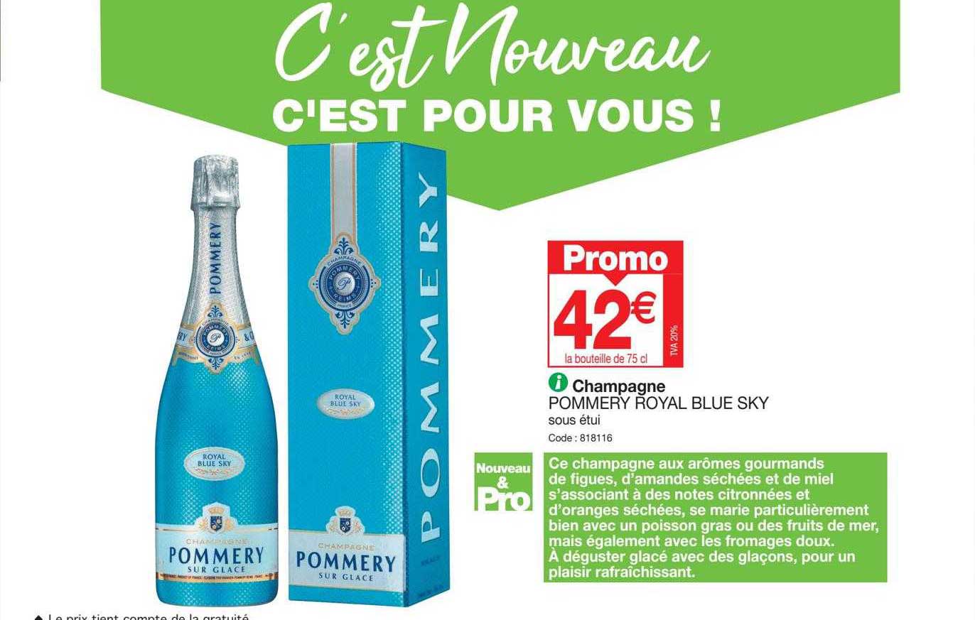 champagne pommery royal blue sky