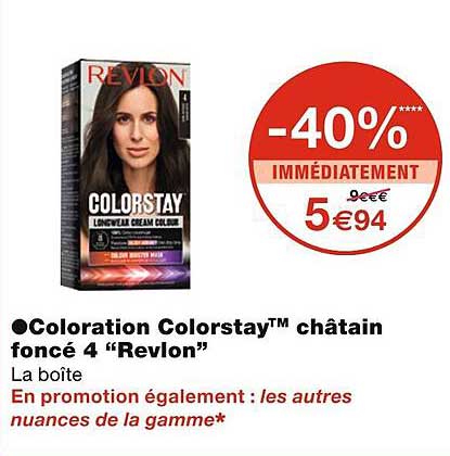 coloration colorstay châtain foncé 4 "revlon"