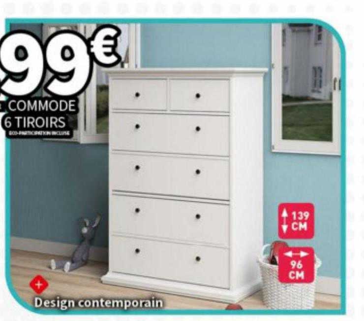 commode 6 tiroirs