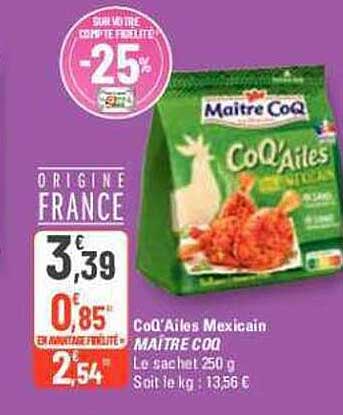 coq'ailes mexicain maître coq
