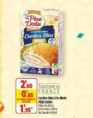 cordon bleu à la dinde père dodu
