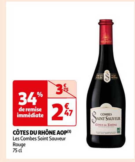 côtes du rhône aop les combes saint sauveur rouge