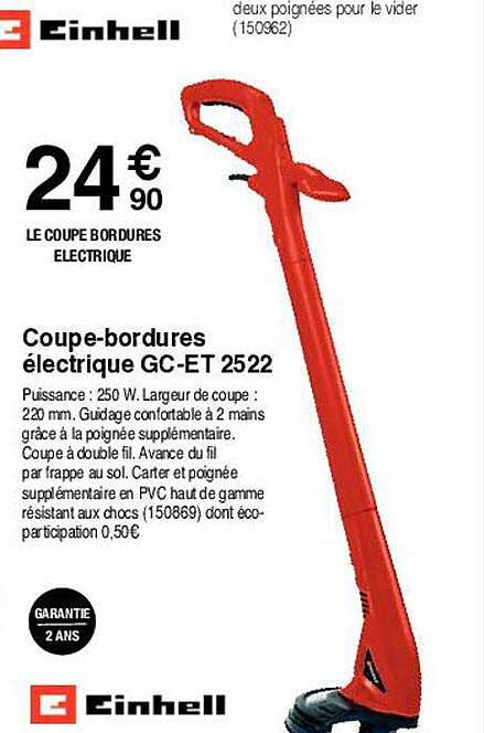 coupe-bordures électrique gc-et 2522 einhell