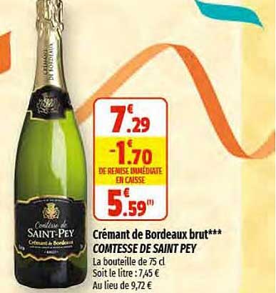 crémant de bordeaux brut comtesse de saint pey