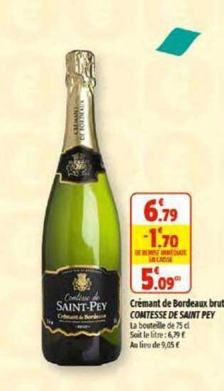 crémant de bordeaux brut comtesse de saint pey
