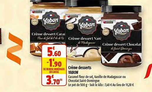 Crème Desserts Yabon