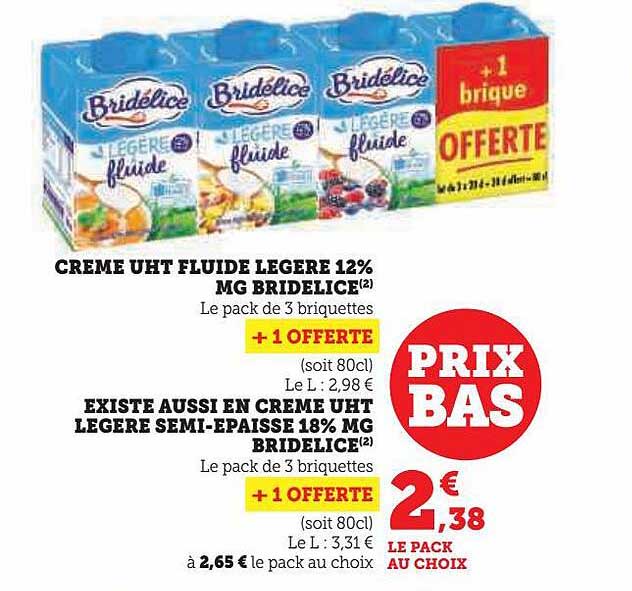 crème uht fluide légère 12% mg bridélice existe aussi en crème uht légère semi-épaisse 18% mg bridélice