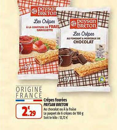 crêpes fourrées paysan breton