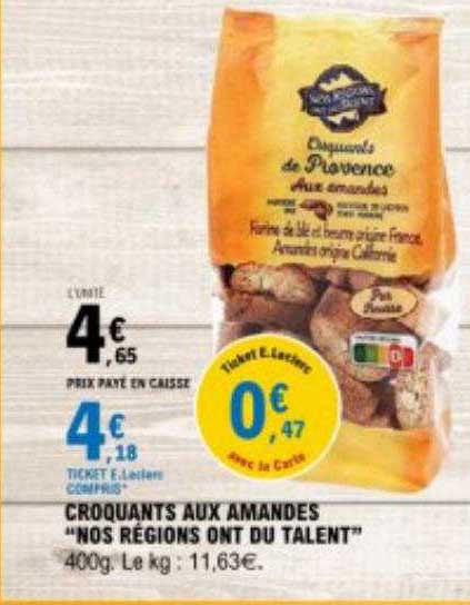 Croquants Aux Amandes "nos Régions Ont Du Talent"