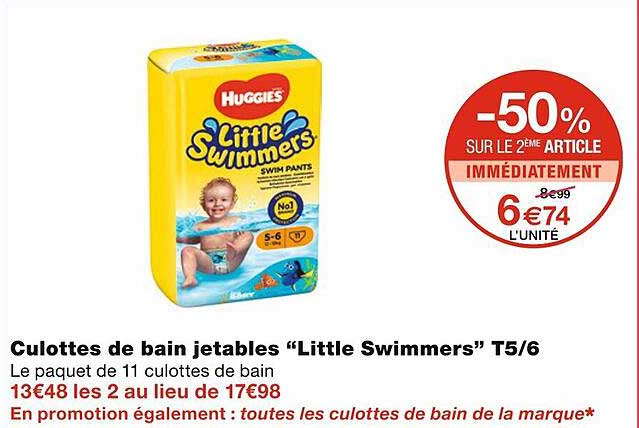 culottes de bain jetables "little swimmers" t5-6