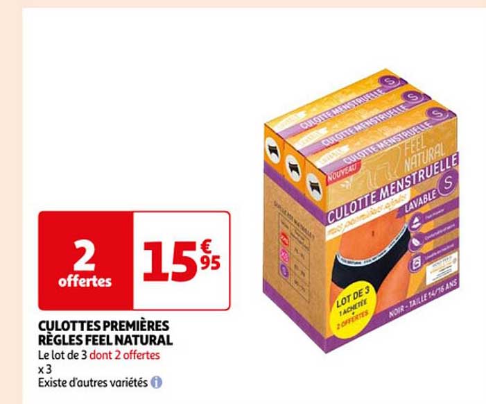 culottes premières règles feel natural