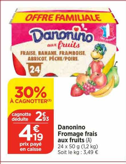 Danonino Fromage Frais Aux Fruits