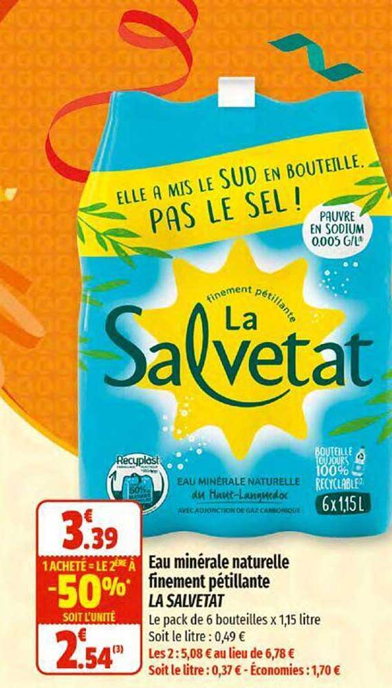 eau minérale naturelle finement pétillante la salvetat